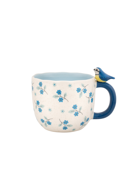 Sass & Belle - Blue Tit Floral Mug