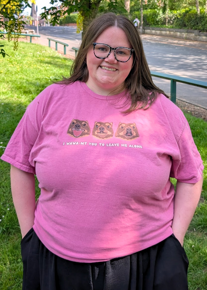 Home of Rainbows - Hyrax 'Leave Me Alone' Tee in Pink