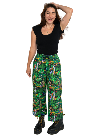 Rebel Romance - Pond Birds Wide Leg Cropped Trousers