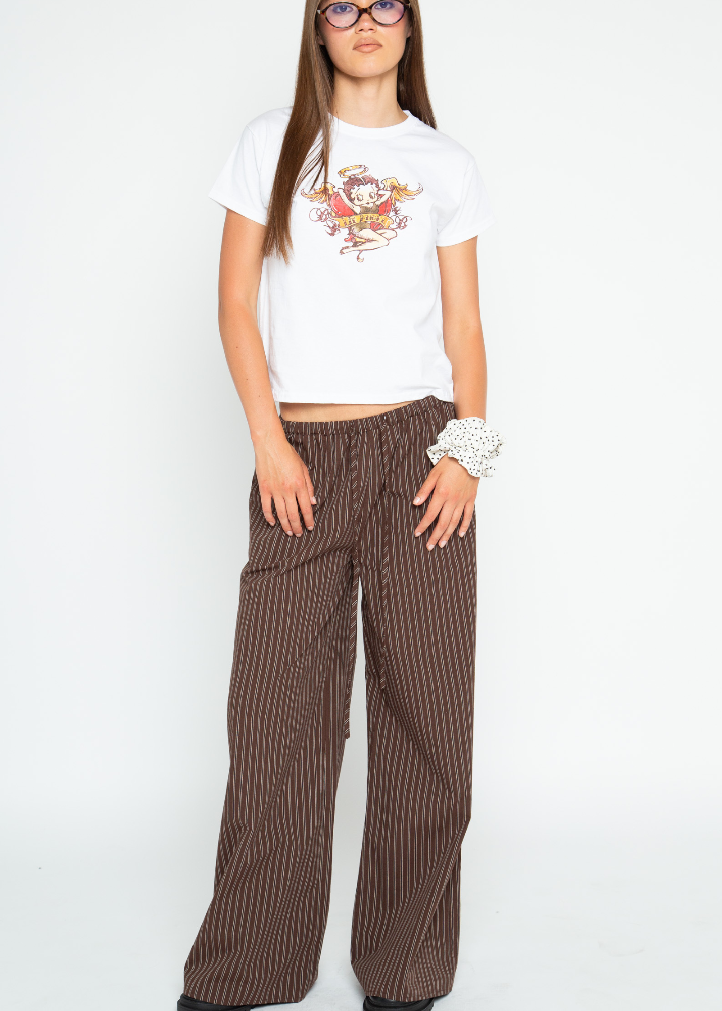 Daisy Street - Neve Brown Stripe Trousers