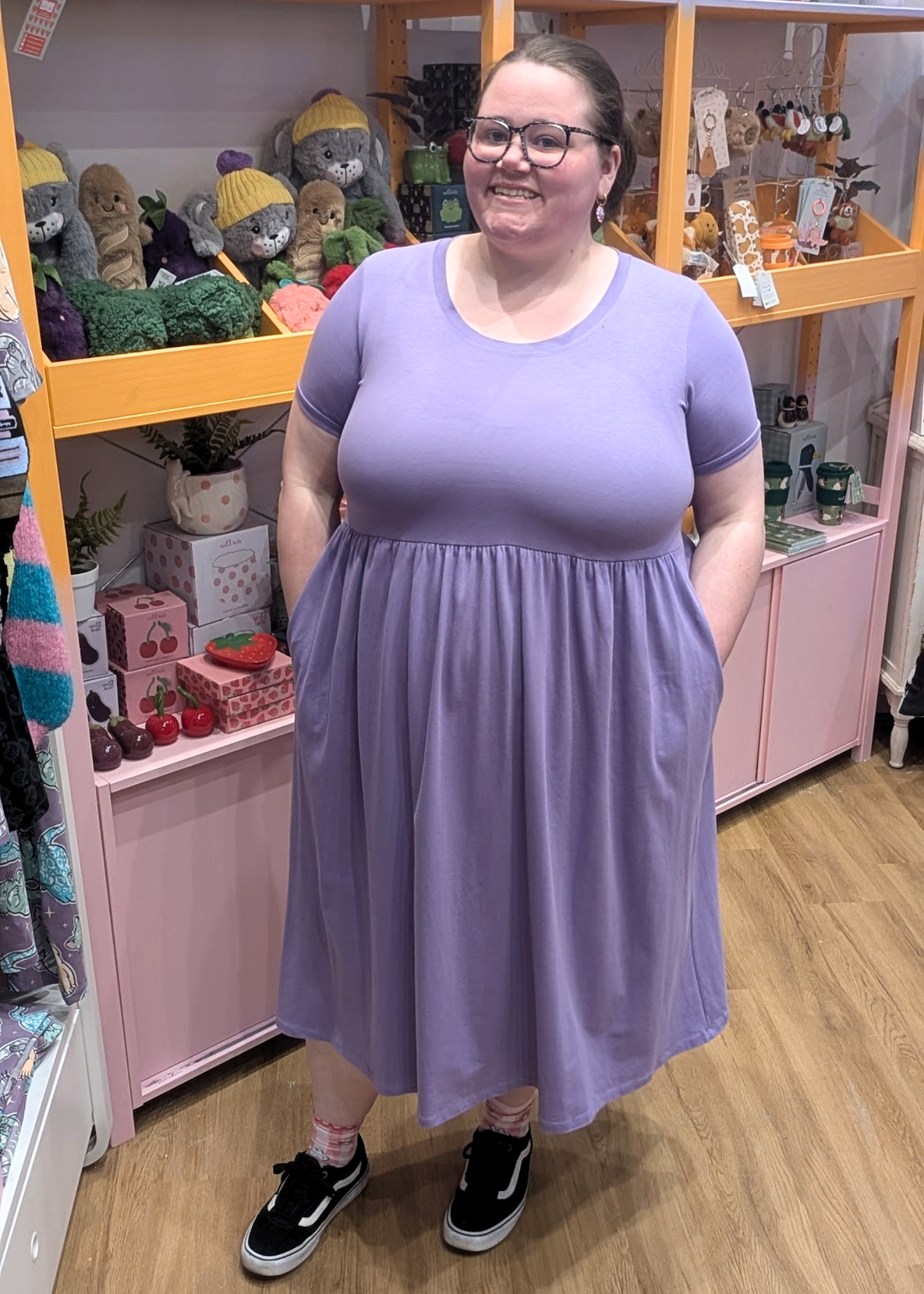 The Edit - Soft Lilac Smock Dress with Pockets