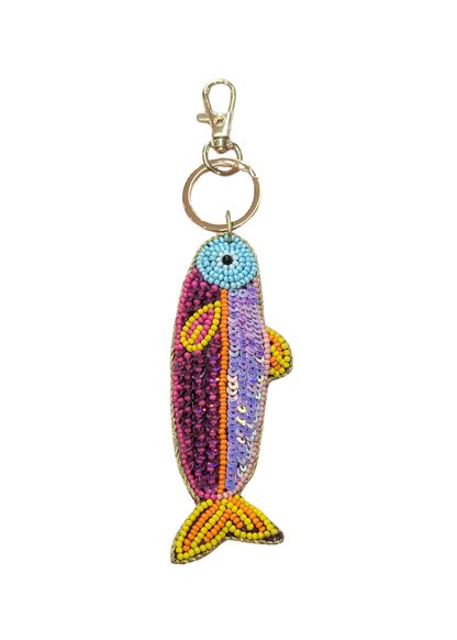 My Doris - Pink Beaded Fish Bag Charm