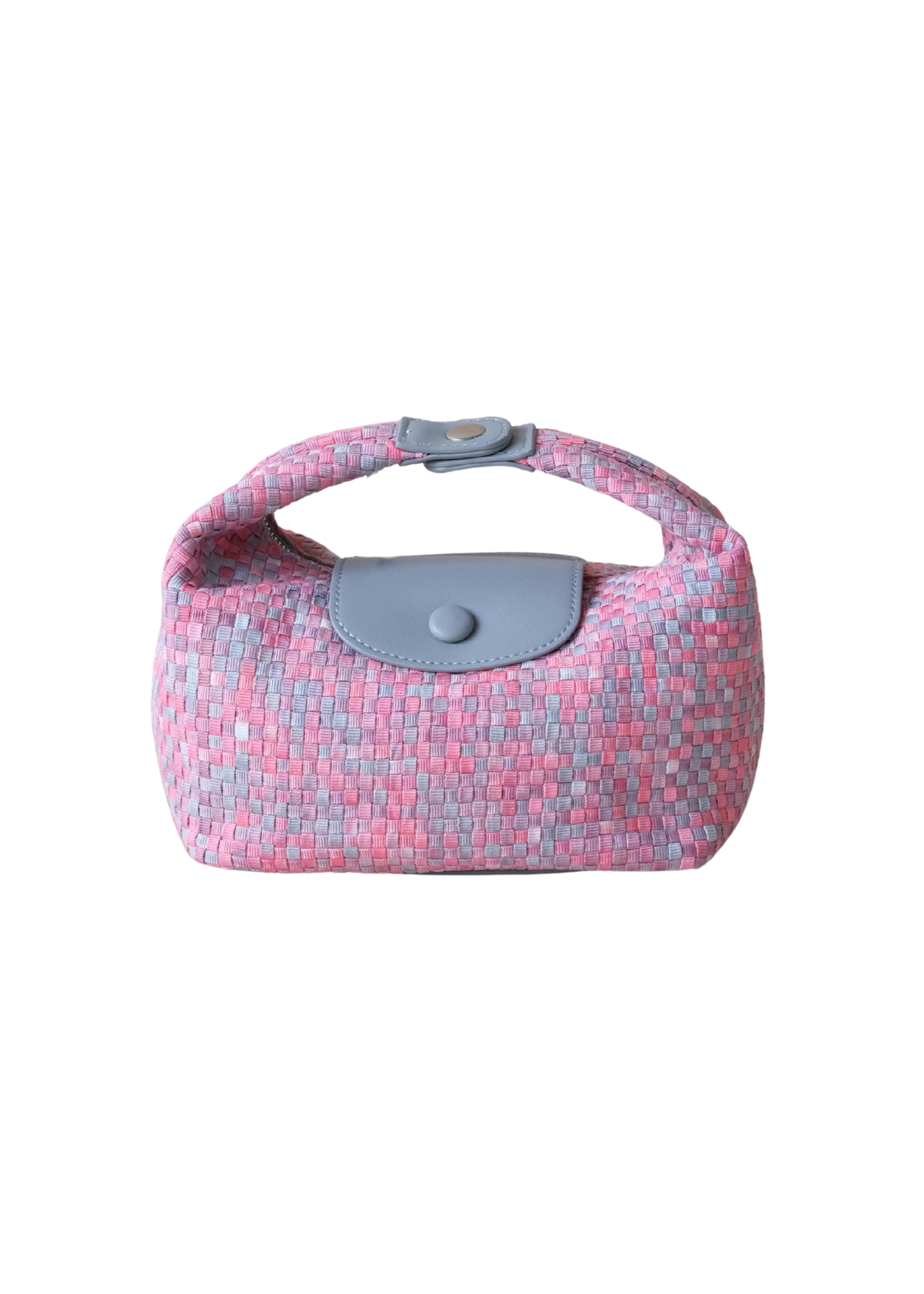 The Edit - Pink & Lilac Woven Check Mini Shoulder Bag