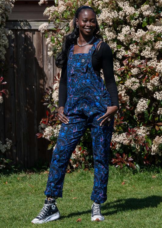 Rebel Romance - Celestial Dreams Stretch Twill Dungarees