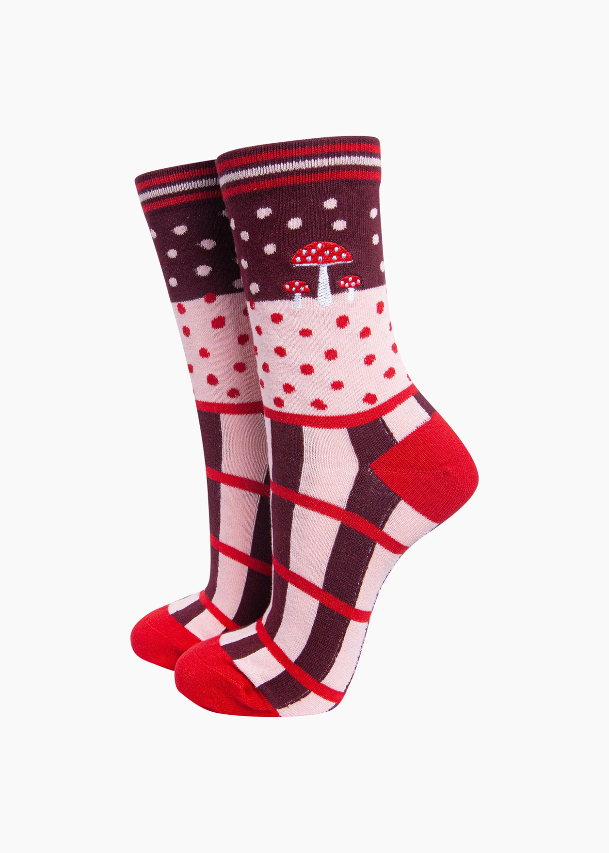 Sock Talk - Embroidered Toadstool Socks