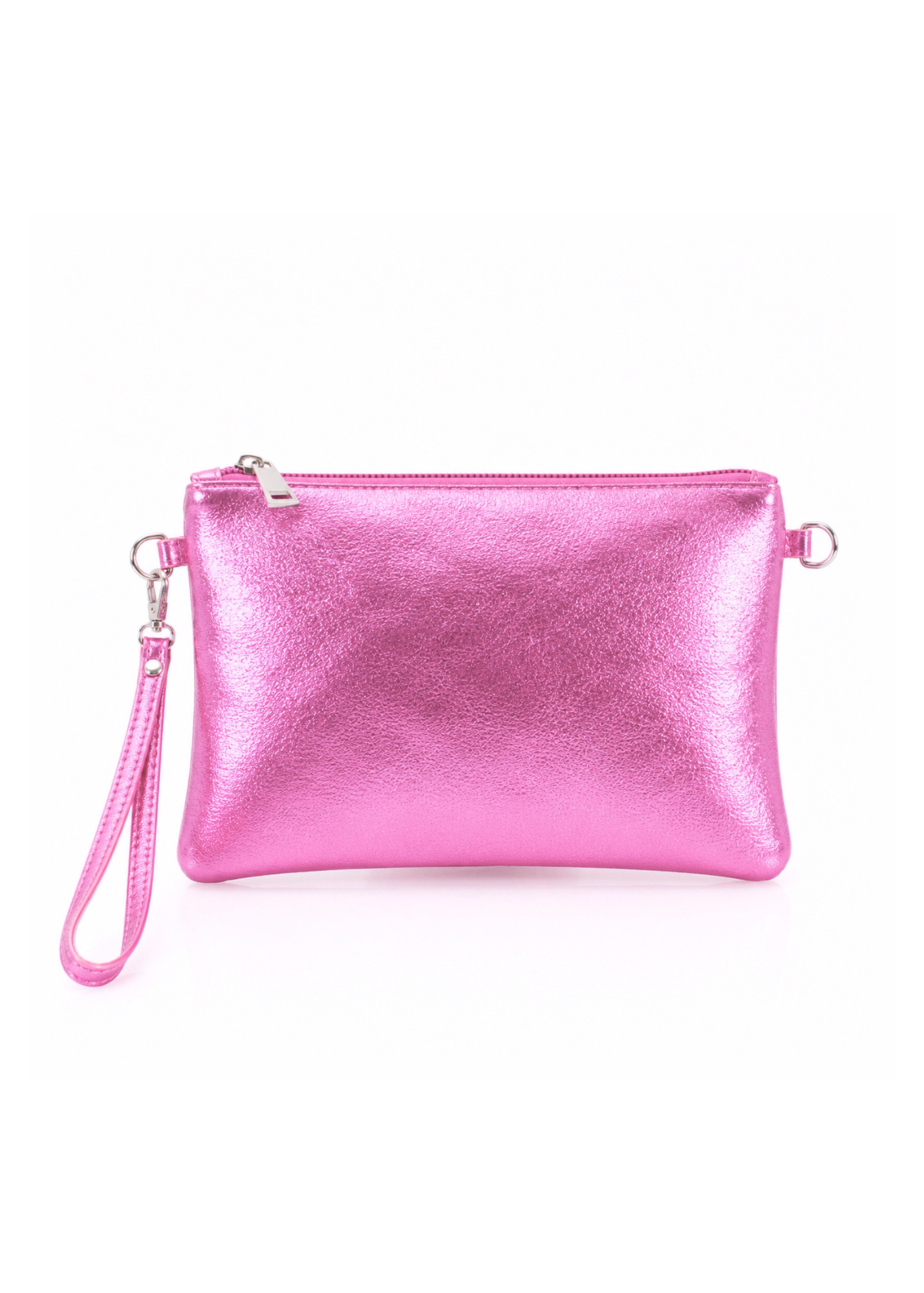 The Edit - Metallic Blush Pink Leather Shoulder Bag