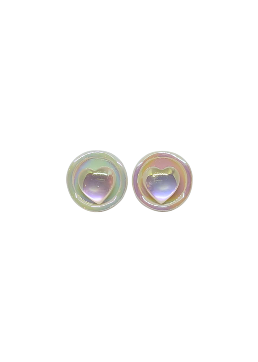 The Edit - Iridescent Heart Earrings