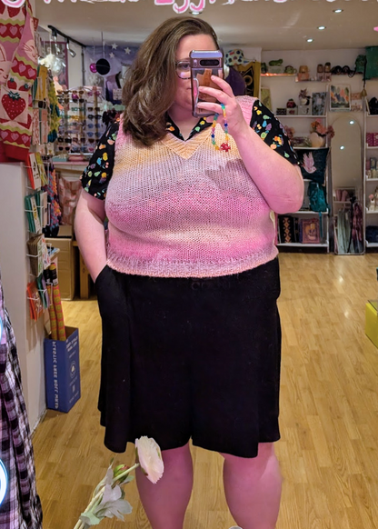 The Edit - Pink & Orange Ombre Knitted Sweater Vest