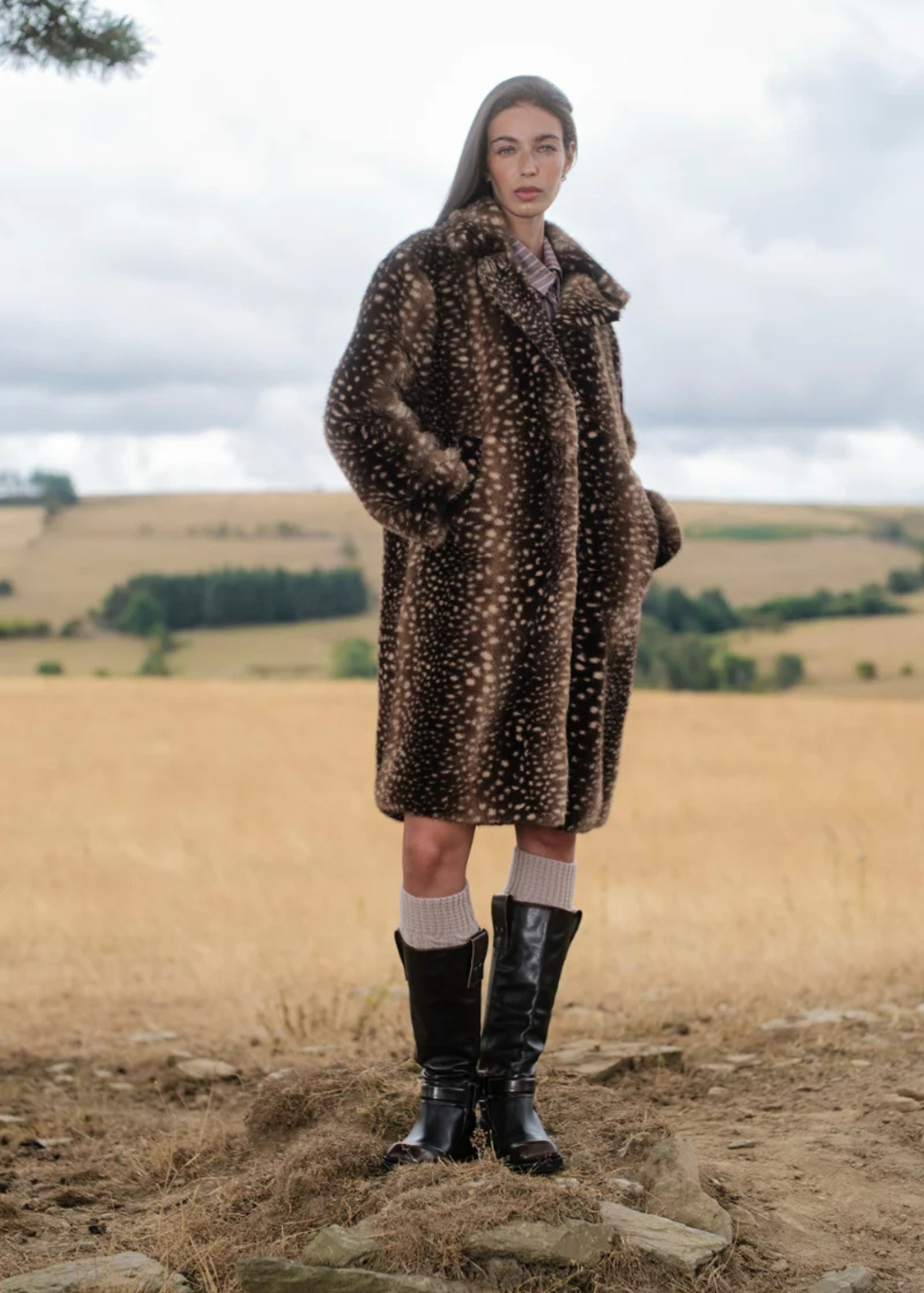 Daisy Street - Doe Faux Fur Coat