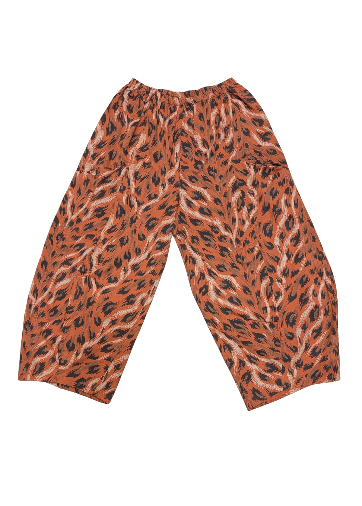 The Edit - Orange Big Cat Jersey Cocoon Trousers