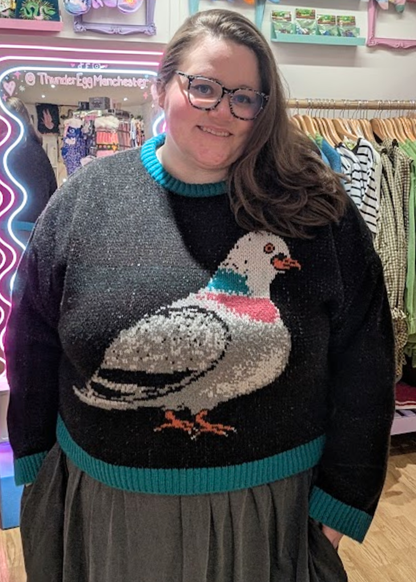 Home of Rainbows - Fluffy Pigeon Knit Jumper