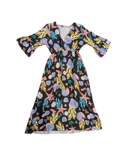 The Edit - Sea Shells V-Neck Dress