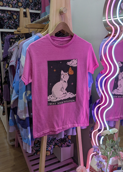 Daisy Street - Pink Trust Your Intuition Cat Tee