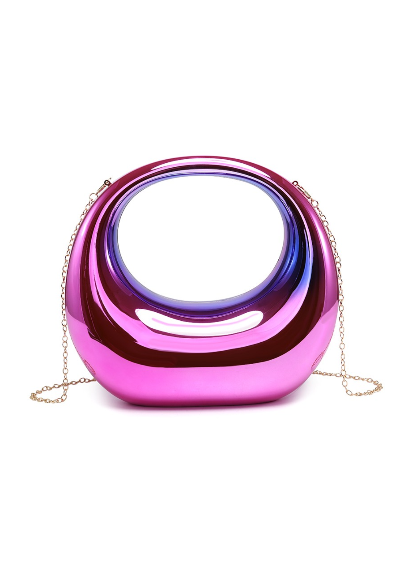The Edit - Metallic Fuchsia Ombre Hard Acrylic Mini Bag