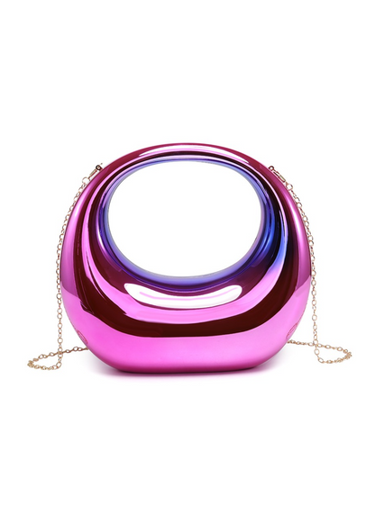 The Edit - Metallic Fuchsia Ombre Hard Acrylic Mini Bag