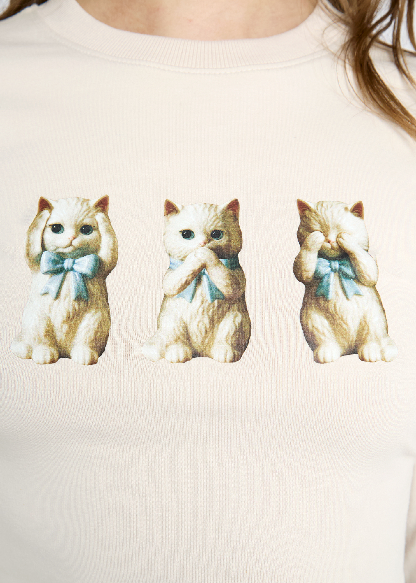 Daisy Street - Three Kittens Crush Tee with Long Sleeves