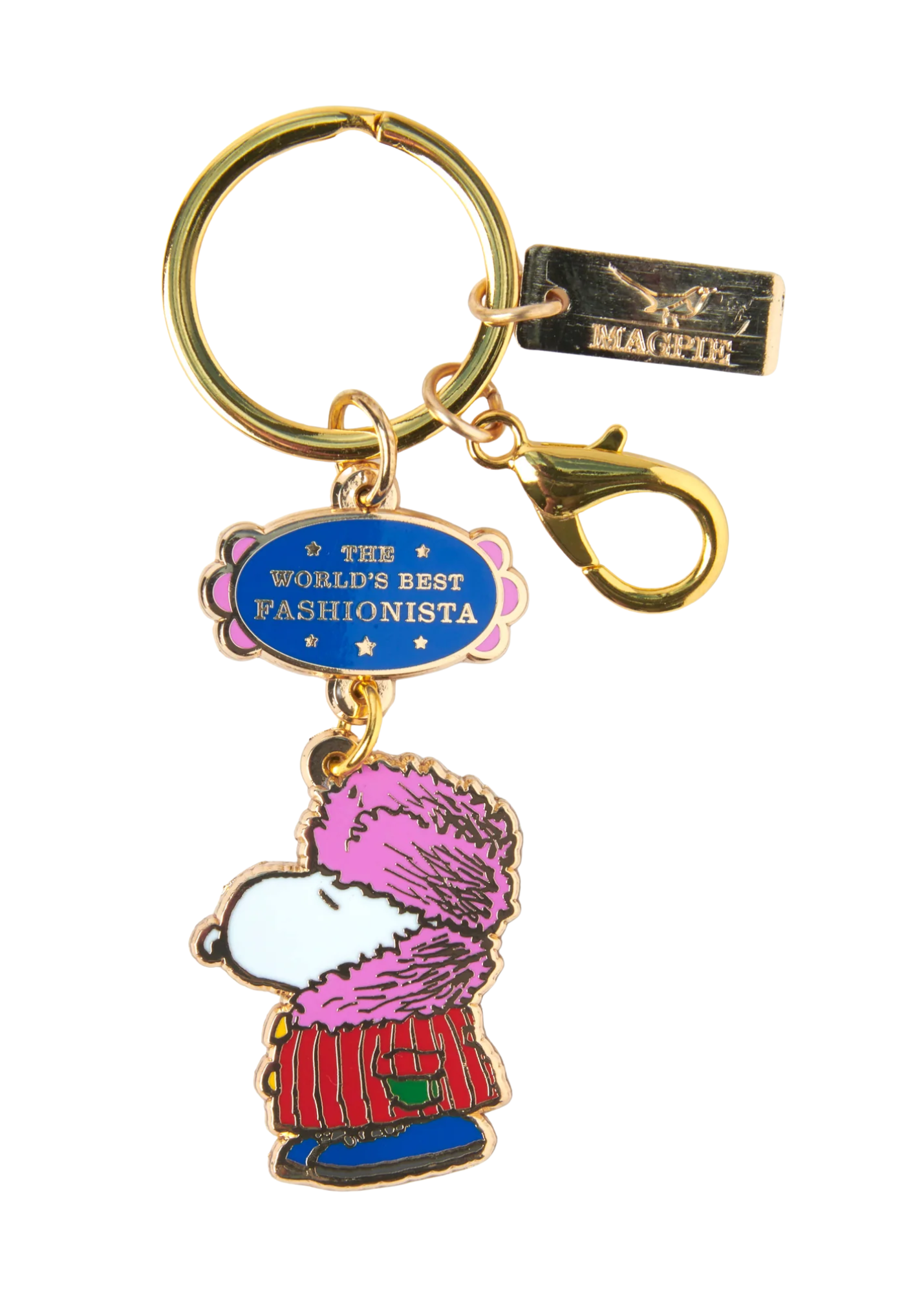 Magpie - Snoopy ‘World’s Best Fashionista’ Enamel Keyring