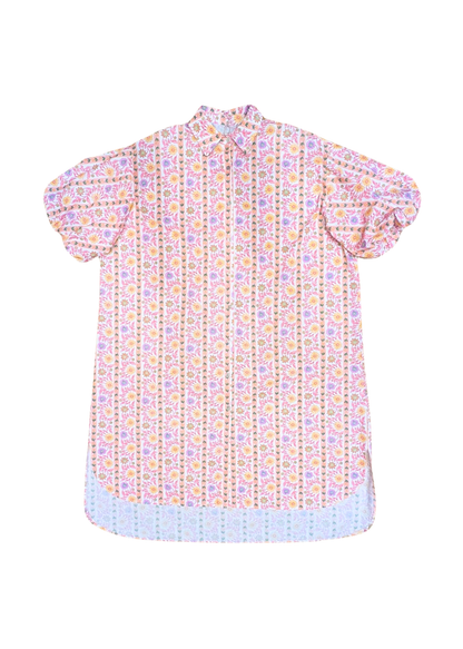 The Edit - Pastel Wallpaper Flower Print Shirt Dress