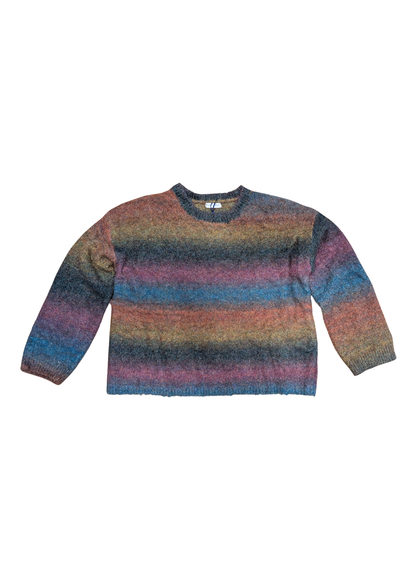The Edit - Oversized Ombre Rainbow Boucle Knit Jumper