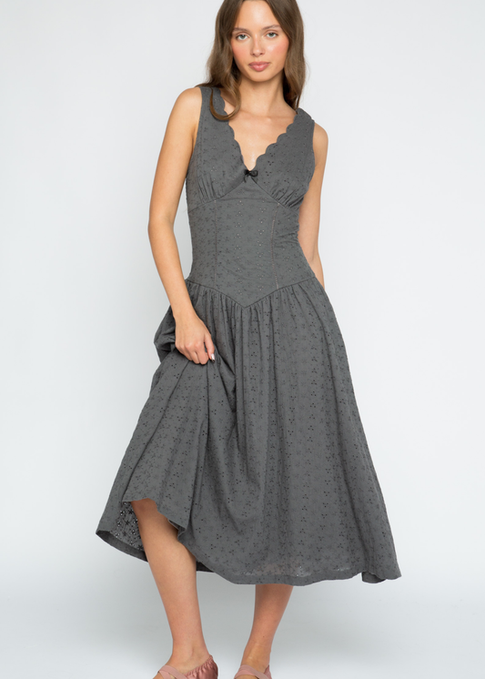 Daisy Street - Fern Broderie Anglaise Midi Dress