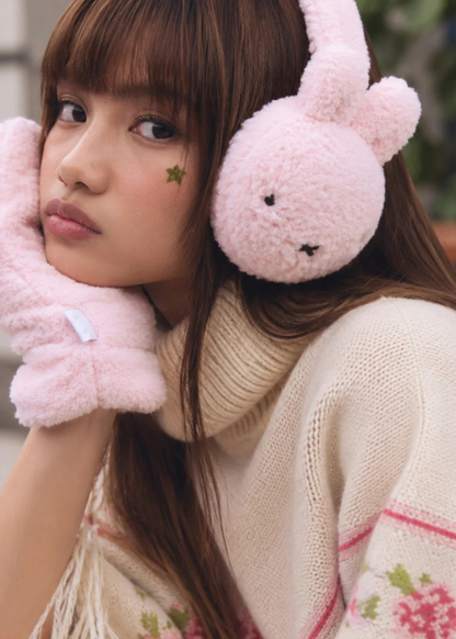 Daisy Street - Pink Miffy Borg Ear Muffs