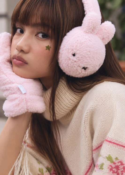 Daisy Street - Pink Miffy Borg Ear Muffs