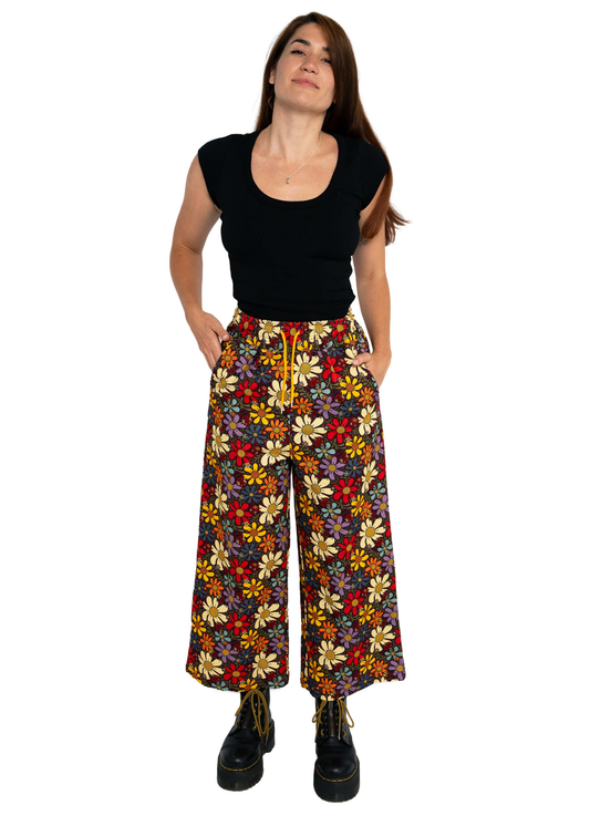 Rebel Romance - Love Bugs Wide Leg Cropped Trousers