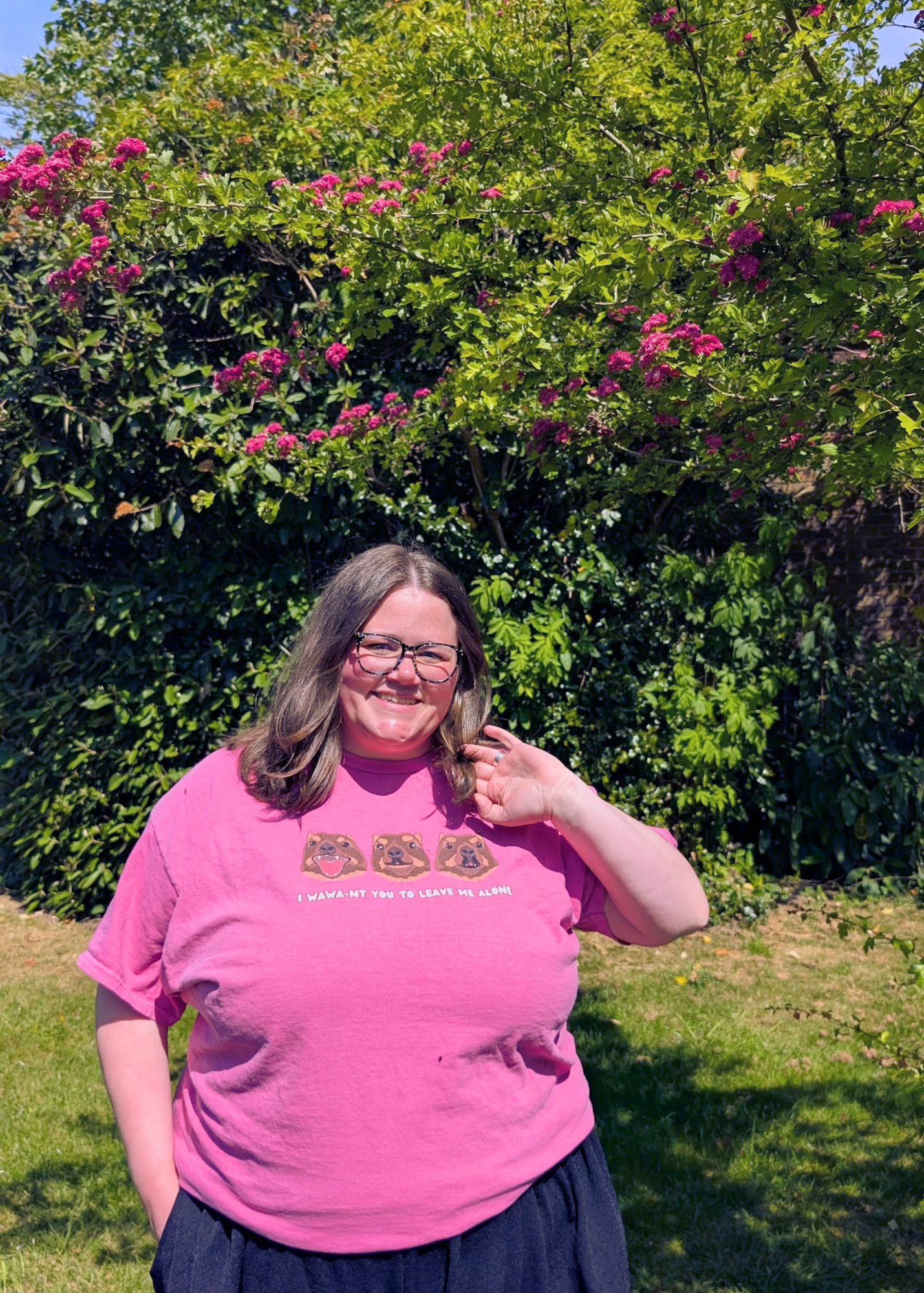 Home of Rainbows - Hyrax 'Leave Me Alone' Tee in Pink
