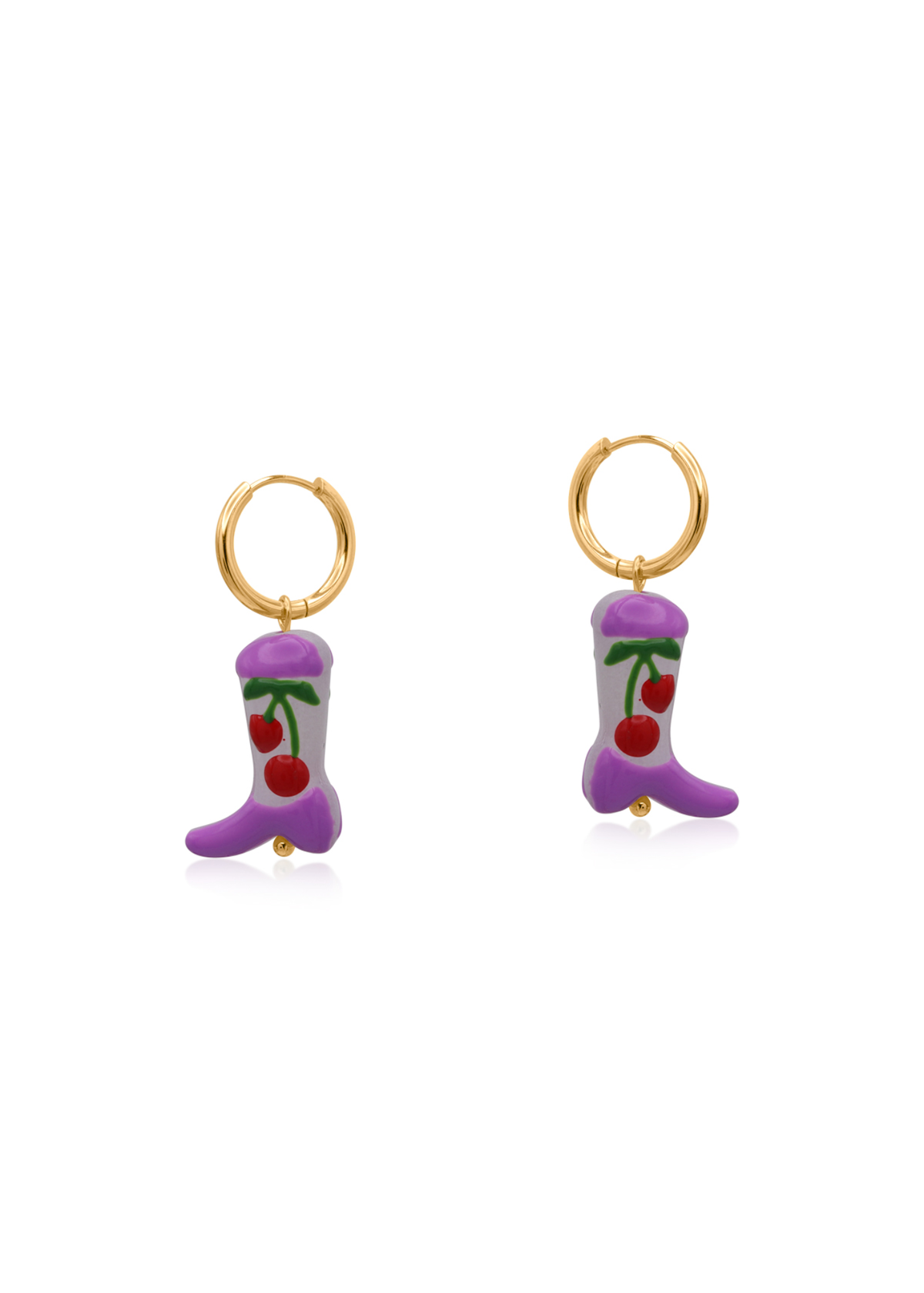 Big Metal London - Cowboy Boots Charm Earrings