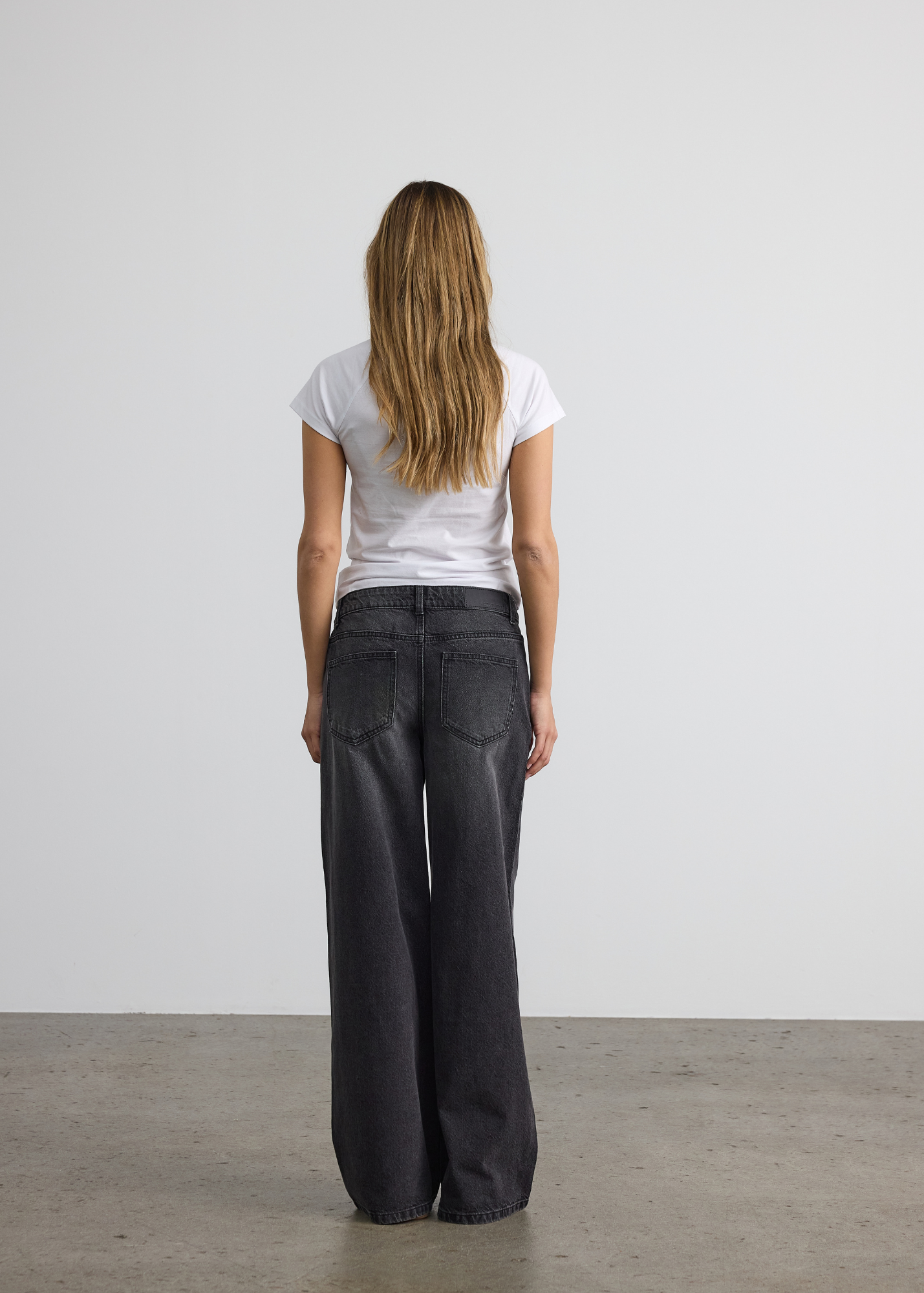 Noisy May - Kettie Black Wash Wide Leg Jeans