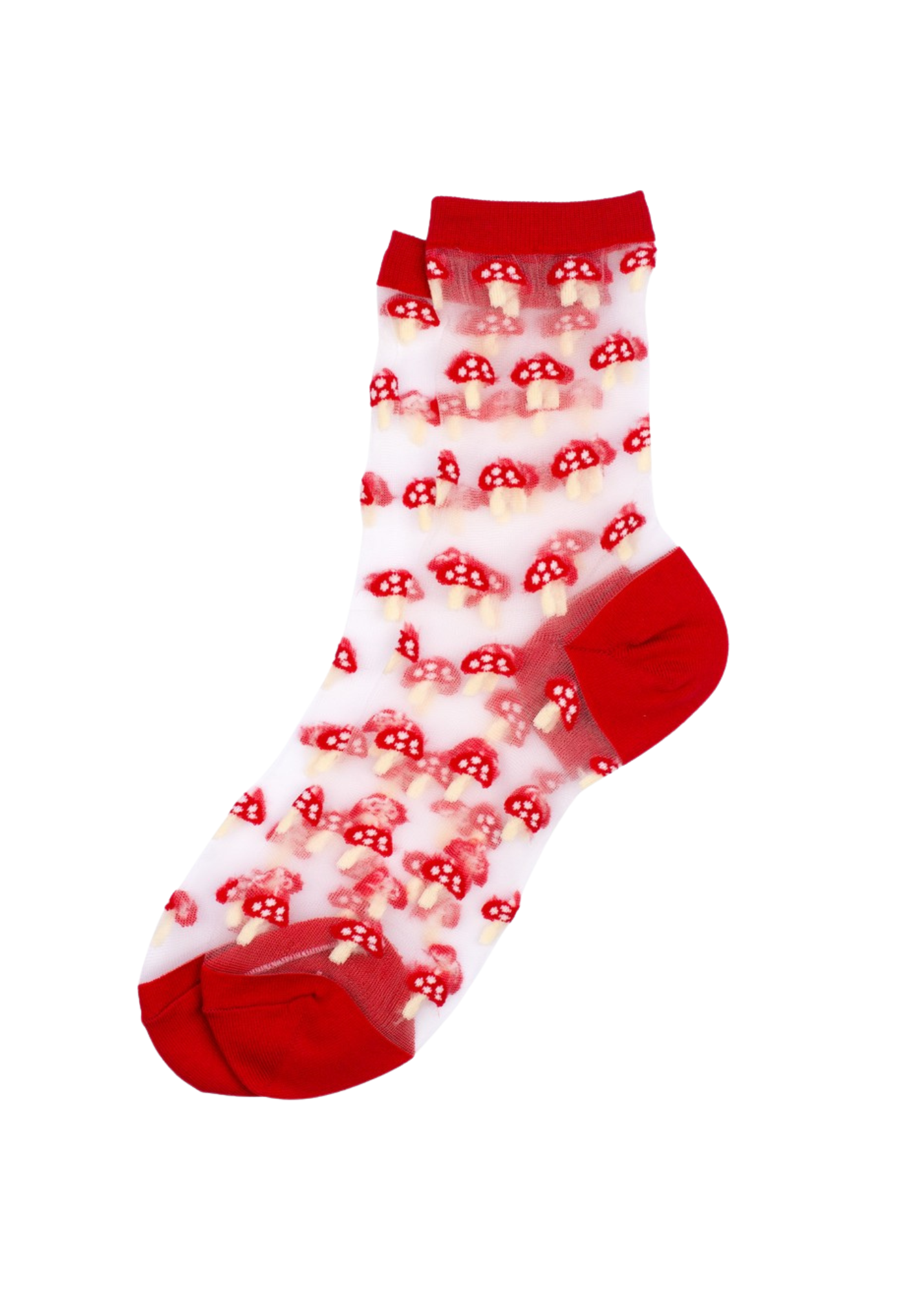 Joe Cool - Sheer Red Mushroom Socks