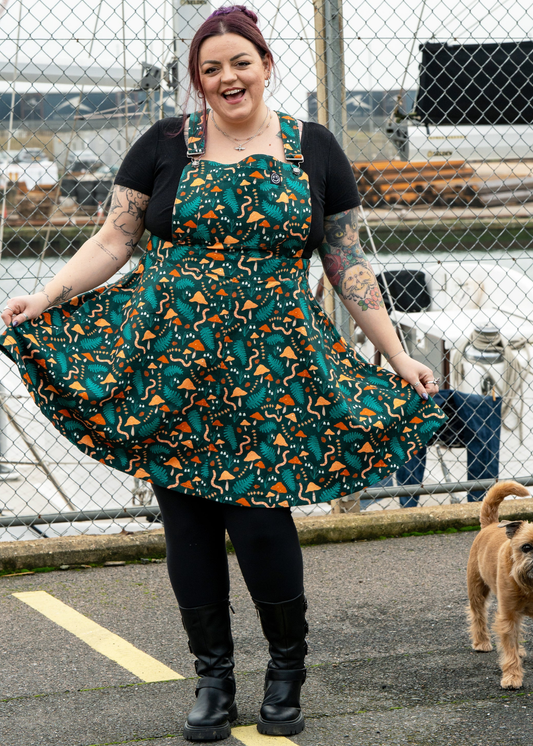 Rebel Romance x Clare Lewis Earthy Eden Stretch Flared Pinafore