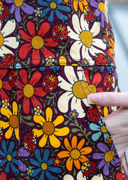 Rebel Romance - Love Bugs Stretch Dungarees