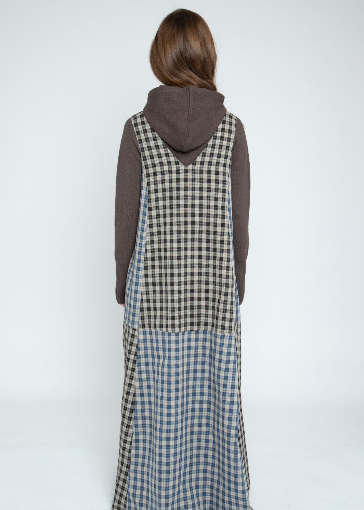 Daisy Street - Patchwork Check Poem Maxi Dress