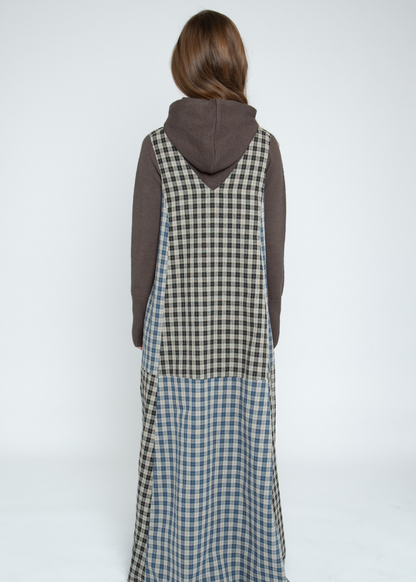 Daisy Street - Patchwork Check Poem Maxi Dress