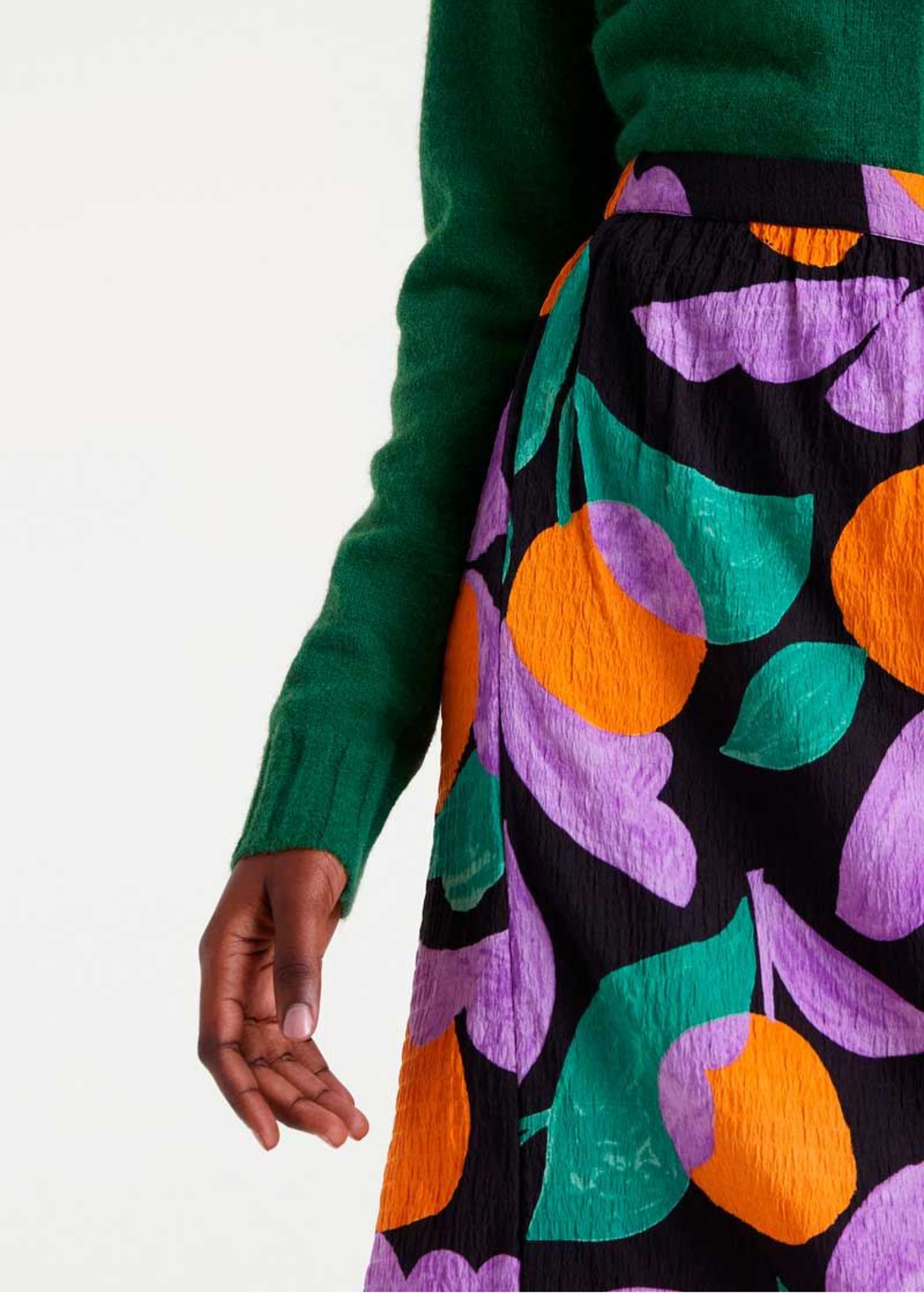 Compañia Fantastica - Retro Apricot Print Skirt