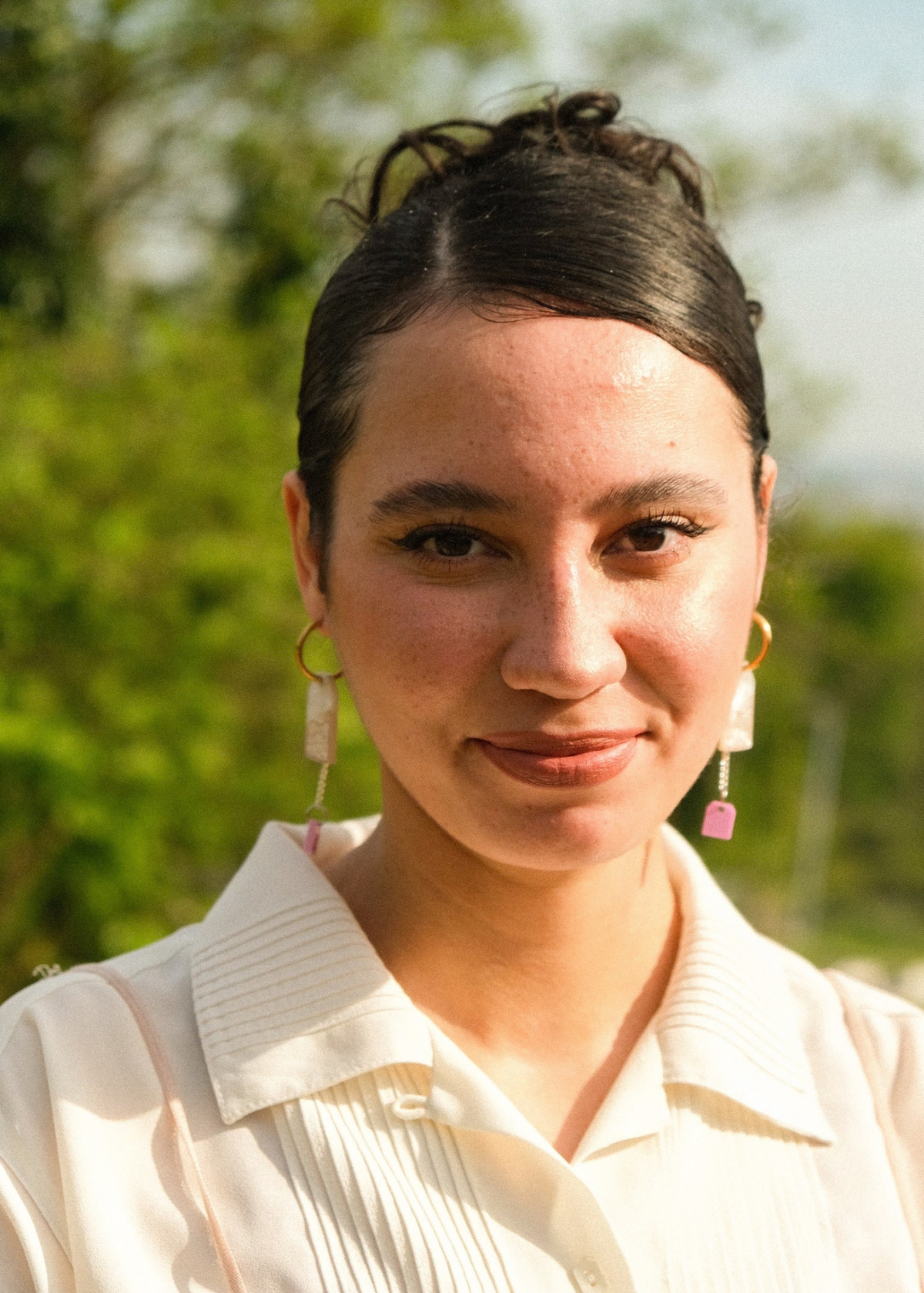 Cuteryko - Tea Bag Hoop Earrings
