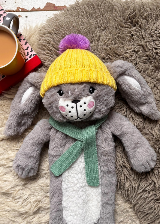 House of Disaster - Hot Water Bottle Rabbit in a Scarf