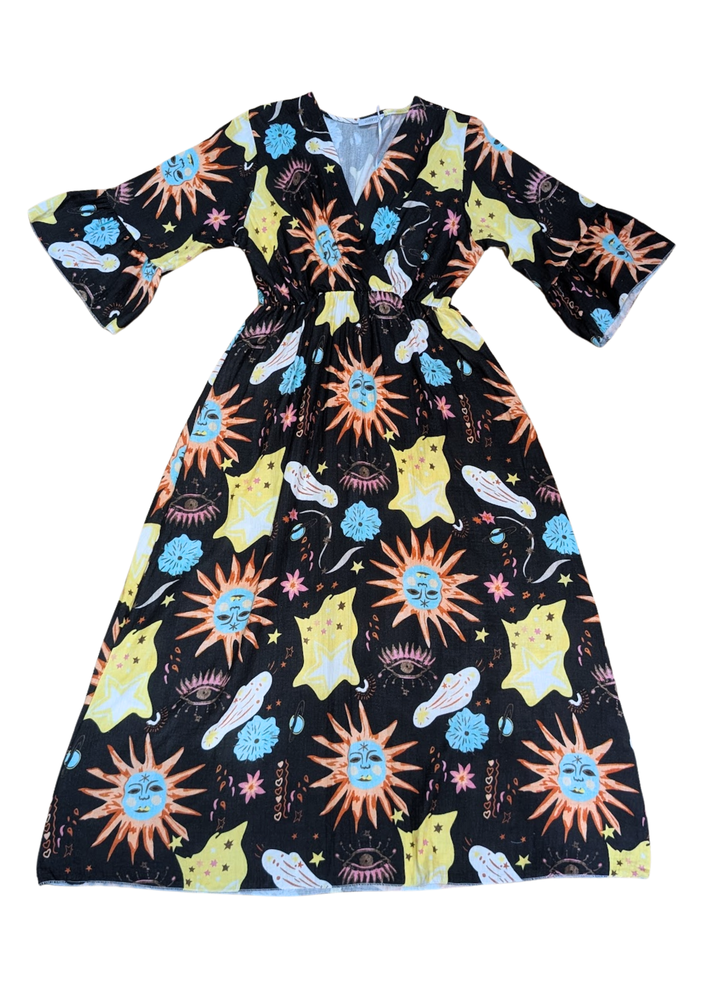 The Edit - Cosmic Sky V-Neck Dress