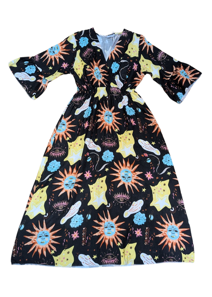 The Edit - Cosmic Sky V-Neck Dress