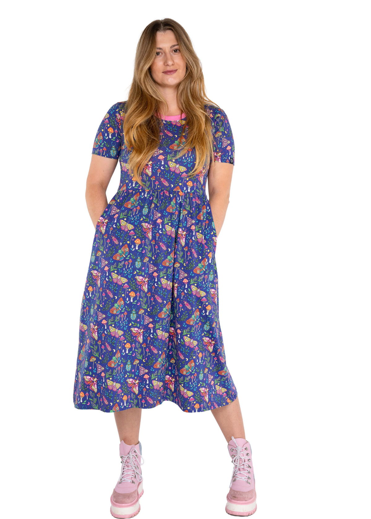 Rebel Romance - Nocturne Meadow Midi Stretch Dress