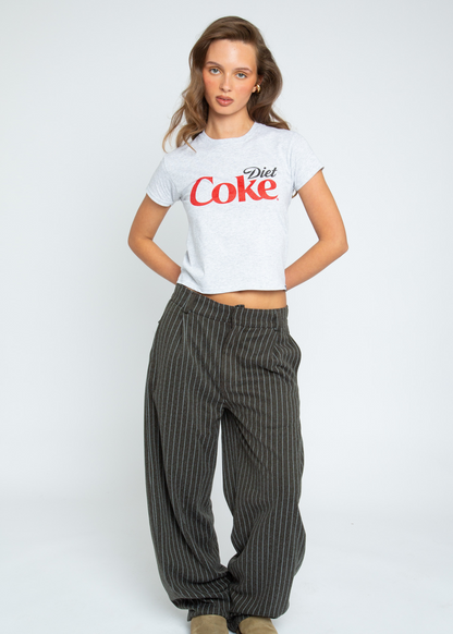 Daisy Street - Dove Charcoal Pinstripe Trousers