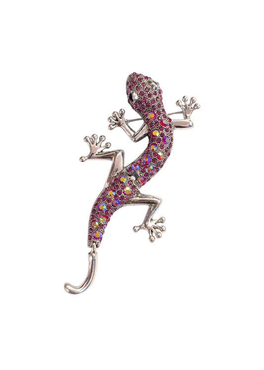 The Edit - XXL Pink Jewel Lizard Brooch