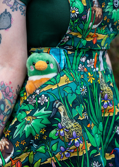 Rebel Romance - Pond Birds Flared Pinafore