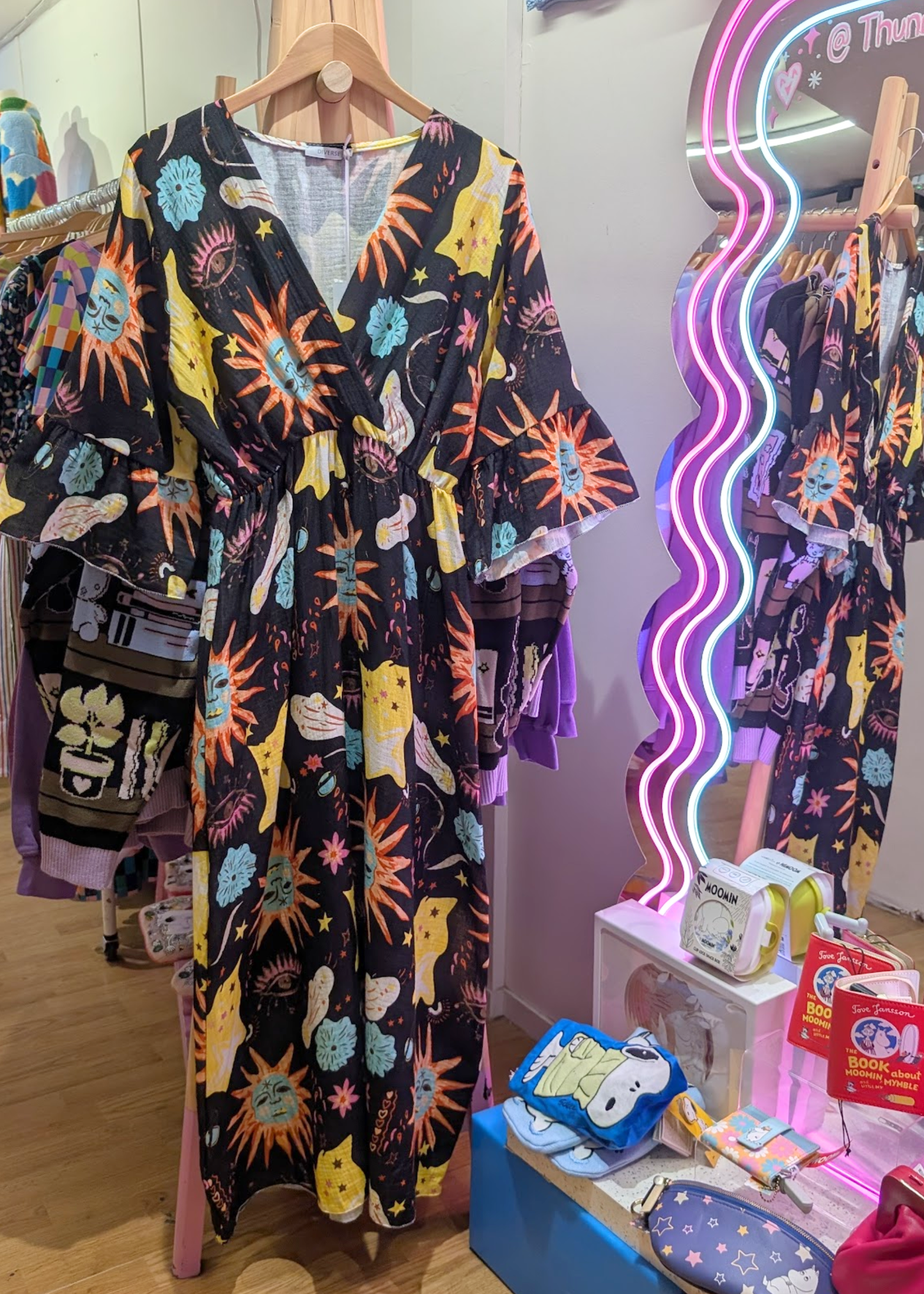 The Edit - Cosmic Sky V-Neck Dress