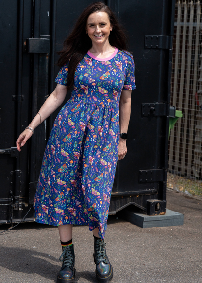 Rebel Romance - Nocturne Meadow Midi Stretch Dress