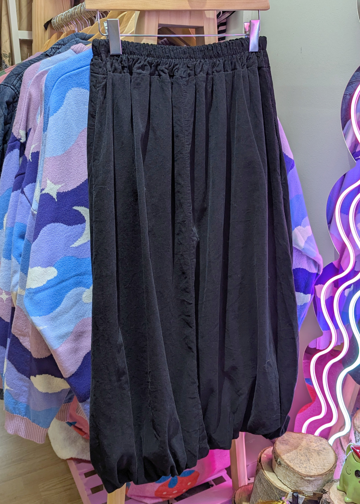 The Edit - Black Corduroy Puffball Skirt