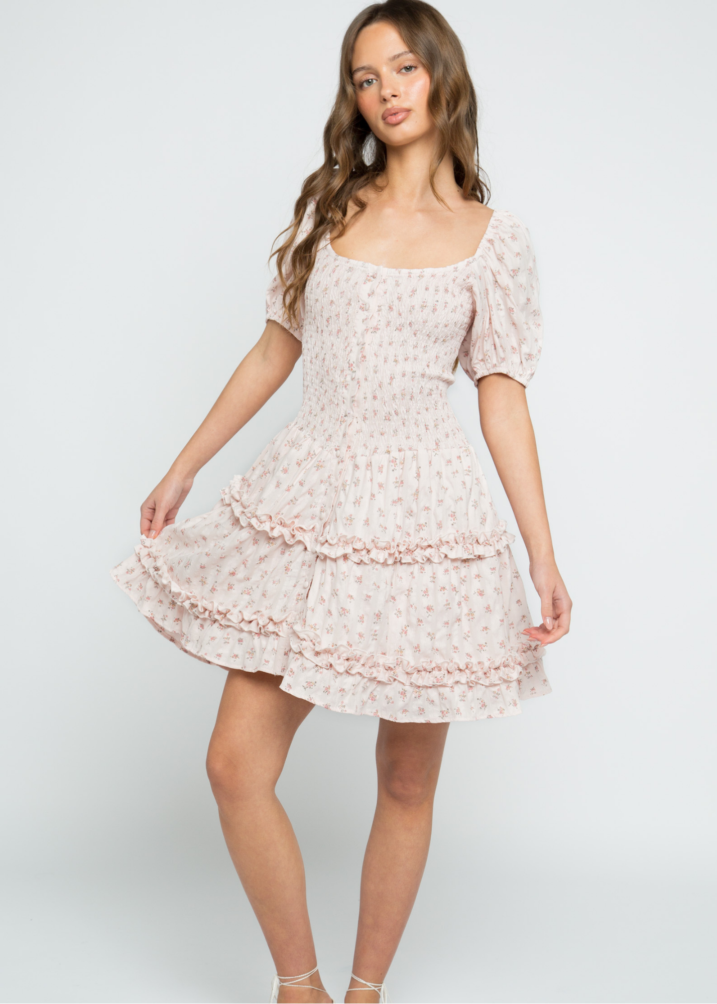 Daisy Street - Mae Floral Frill Mini Dress