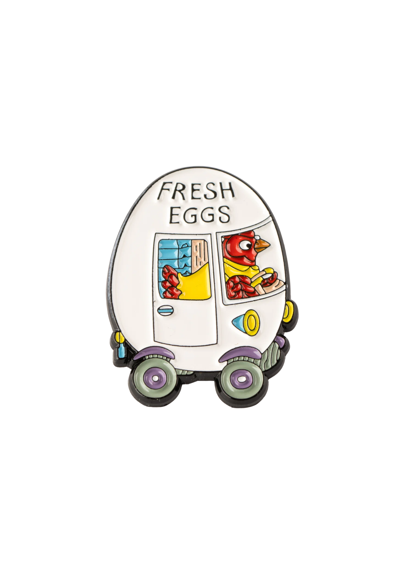Magpie - Richard Scarry Egg Van Enamel Pin