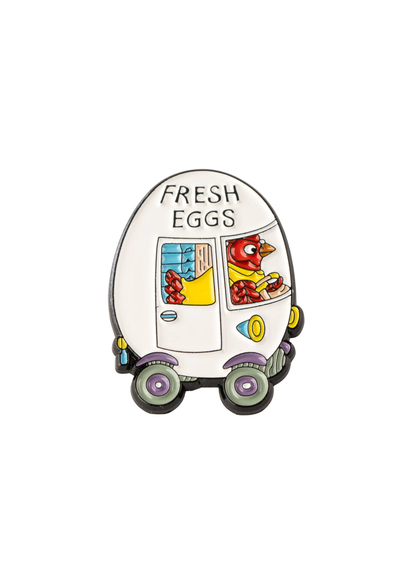 Magpie - Richard Scarry Egg Van Enamel Pin